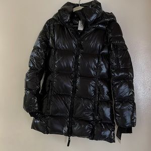 S13 Women's Gramercy Midlength Down Coat, Jet black size Small